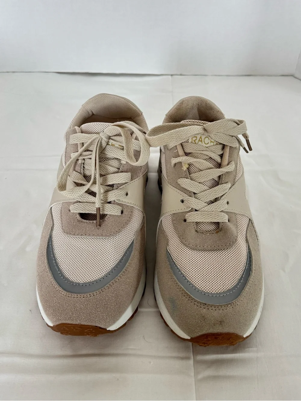 Rachel Zoe Beige and Tan Women's Sneakers - Casual Runner Style Size 9